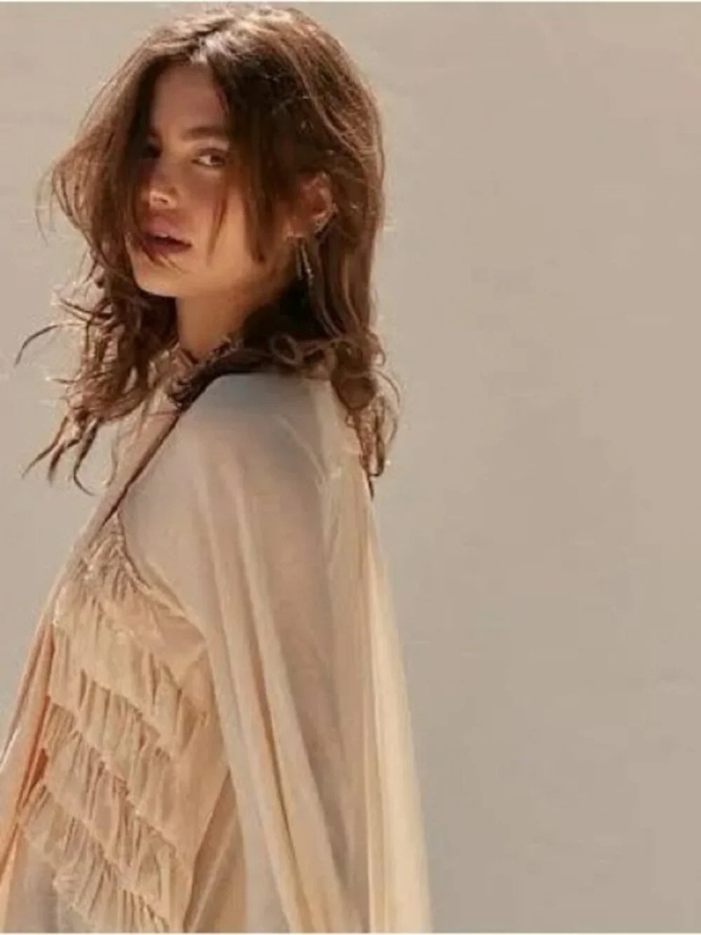 Free People Free-est Ponza Tunic in Sand Women’s Size XL
